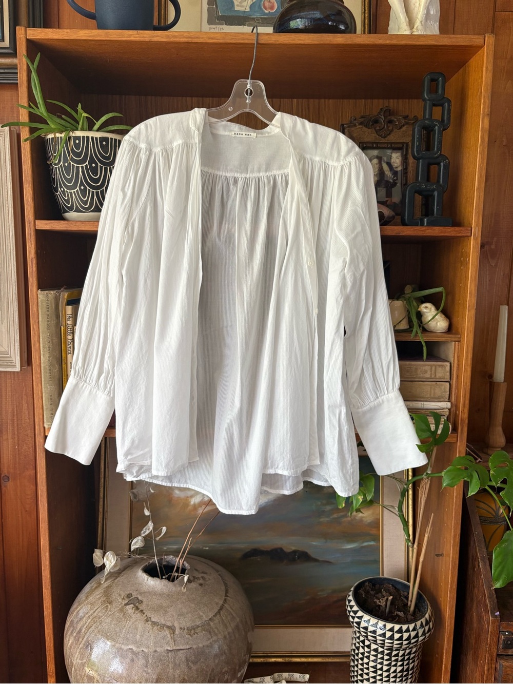 Hana San White Boho Blouse M (38)
